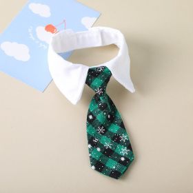 Pet Tie Saliva Towel British Style Gentleman (Option: Black And Green-S)