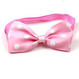 Pet Supplies Accessories Polka Dot Bow Tie (Option: Pink And White Dots-Free Size)