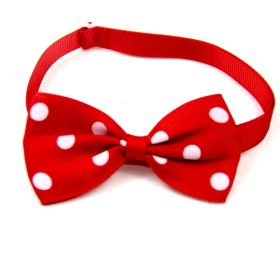 Pet Supplies Accessories Polka Dot Bow Tie (Option: Red And White Dots-Free Size)