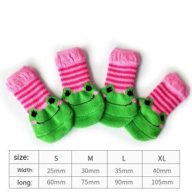 Dog Socks Booties Cat Shoes Anti-scratch (Option: Little Frog-M)