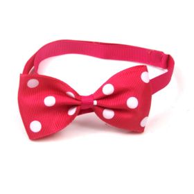 Pet Supplies Accessories Polka Dot Bow Tie (Option: Rose Red And White Dots-Free Size)