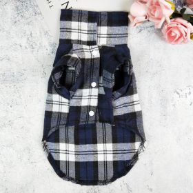 Casual Universal Pet Plaid Shirt (Option: Plaid Shirt Blue-XS)