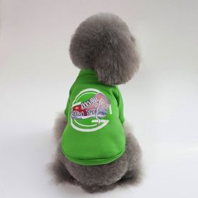 Dog Winter Pet Clothes Brushed Hoody (Option: Shoes Sweater Green-S)