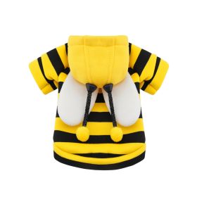 Frog Dog Small Medium Sweater Fleece Clothes Pet Products (Option: Wings Bee-M)