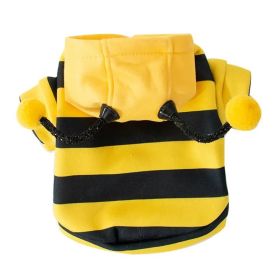 Frog Dog Small Medium Sweater Fleece Clothes Pet Products (Option: Bee Sweater-M)