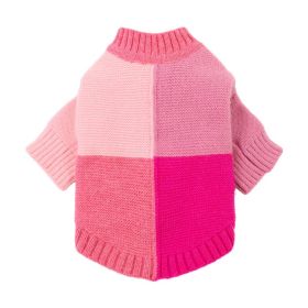 Dog Sweater Acrylic Pet Clothing (Option: Pink-No 2)