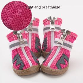 Dog Shoes Anti-drop Breathable Shoes (Option: Cherry Pink-No 2)