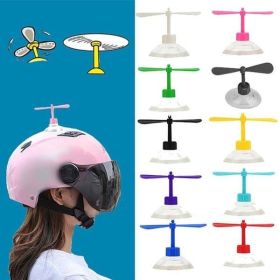 Motorcycle Bike Helmet Parts Helmet Sucker Headwear Decoration Accessories Suction Cup Propeller Childhood Fun Bamboo Dragonfly (Color: Pink)