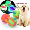 1pc Dog Bouncy Ball Radom Color Bouncing Massage Hedgehog Ball With LED Flashing Volleyball Sounded Luminous Dog Bite Chew Toy