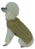 Swivel-Swirl Heavy Cable Knitted Fashion Designer Dog Sweater