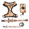 4Pcs Set Reflective No Pull Dog & Cat Harness Collar Leash With Dog Poop Bag For Small Medium Dog