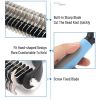 Grooming Brush For Pet Dog Cat Deshedding Tool Rake Comb Fur Remover Reduce 2-Side Dematting Tool For Dogs Cats Pets Grooming Brush Double Sided Shedd