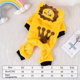 Autumn And Winter Thermal Coral Fleece Transformation Lion Dog Clothes (Option: Lion Pet Costume-XS)