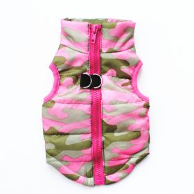 Fashion Personalized Puppy Cotton-padded Jacket Vest (Option: Pink Camouflage-XS)