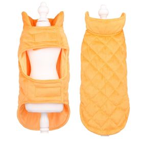 Velvet Pet Clothes Autumn And Winter Warm (Option: Yellow-XL)