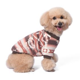 Pet Warm Fluffy Jacket Poodle (Option: Brown-M)