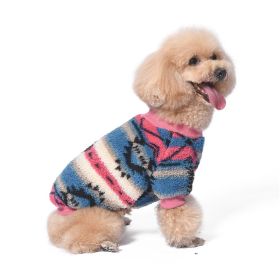 Pet Warm Fluffy Jacket Poodle (Option: Pink-L)