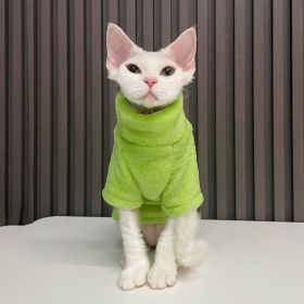 Thick German Mink Velvet Warm Bottoming Comfortable Cat Dog Clothes (Option: Light Green-L Recommended 350 Kg 400 Kg)